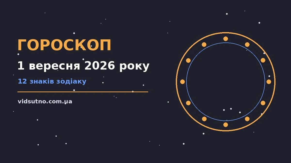 Щоденний гороскоп на 1 вересня 2026 року: енергія вівторка та корисні звички