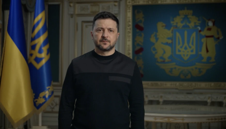 Володимир Зеленський під час вечірнього звернення